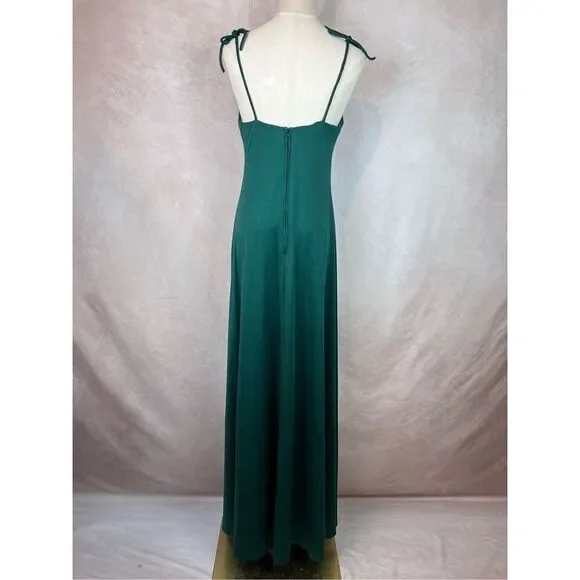 Vintage 1960s 1970s Sax Fifth Evening Gown Dress Emerald Green - Picture 8 of 14
